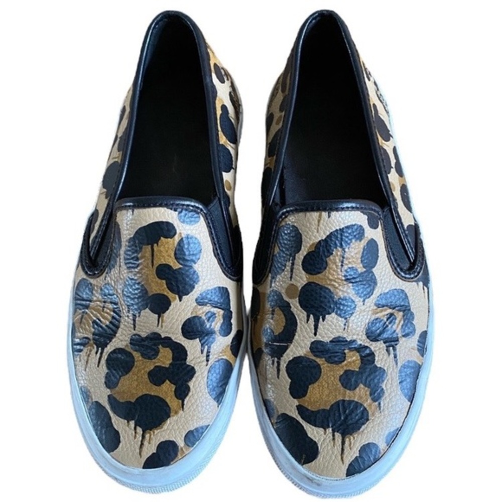 COACH Chrissy Wild Beast Leopard Print Slip On Sneakers Size 6.5 - Picture 1 of 10